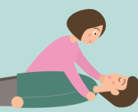 환자의 반응 확인